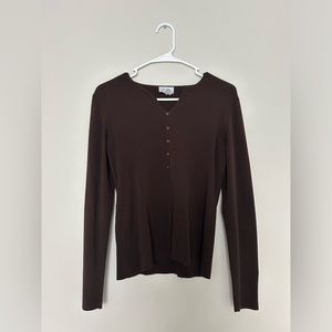 Women’s Loft Long Sleeve Top With Buttons